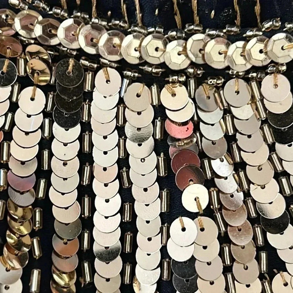 Golden Sequin Blinging Shining Long Sleeved Women’s Top Vintage 80’s Rare EUC - Picture 11 of 13